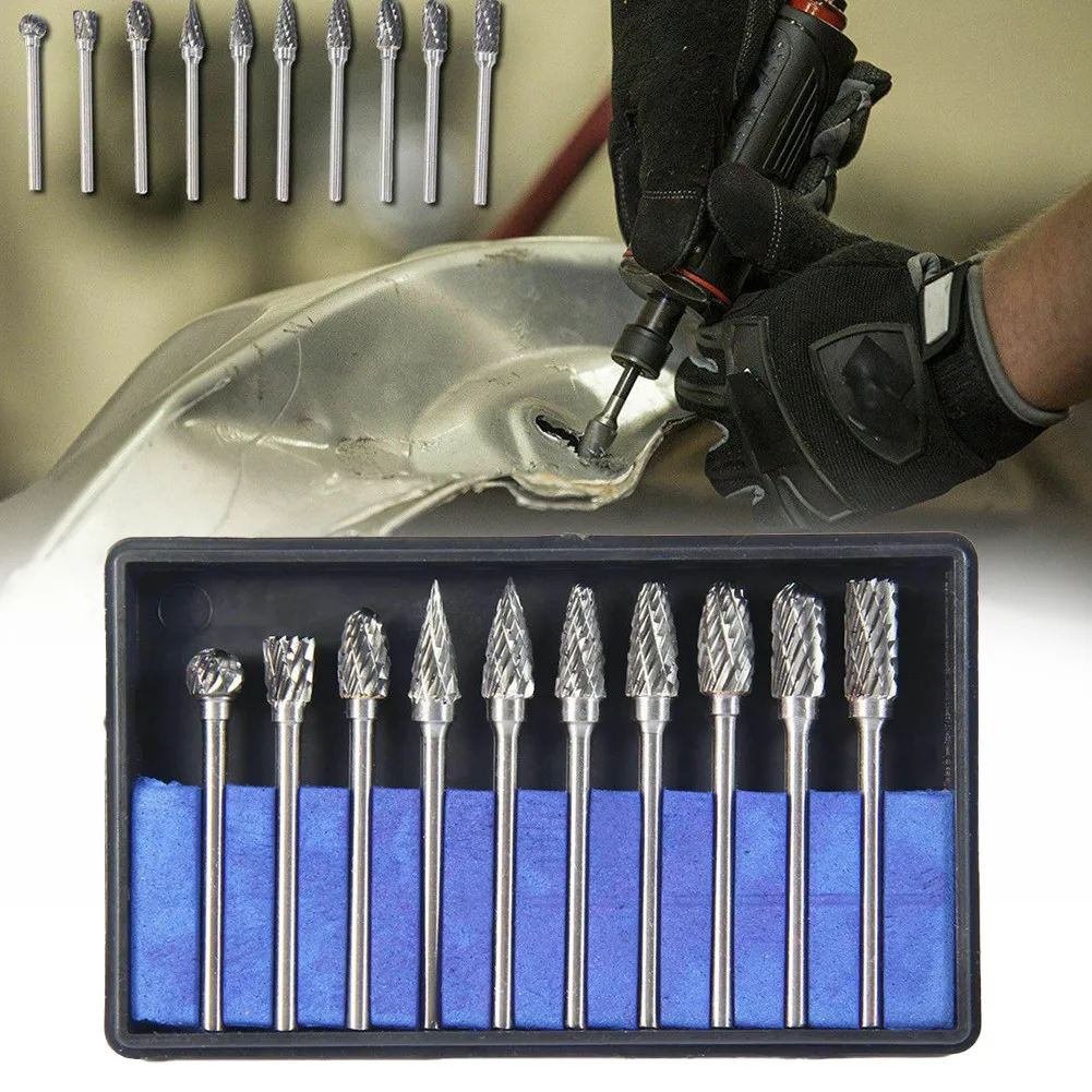10pcs 1/4'' Tungsten Head Carbide Burrs For Rotary Drill Grinder Carving Bit New Engraving Drill Bit Of Rotary Drill Grinder
10pcs 1/4'' Tungsten Head Carbide Burrs For Rotary Drill Grinder Carving Bit New Engraving Drill Bit Of Rotary Drill Grinder