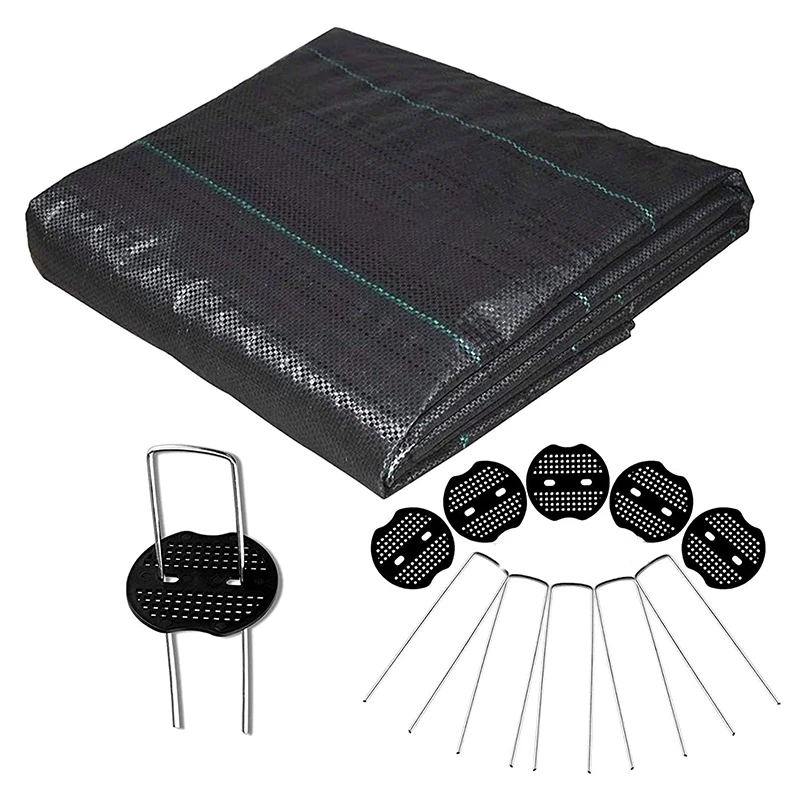 Weed Membrane,2Mx5M Weed Control Fabric,Ground Cover Membrane Landscaping Fabric,25 Galvanized Pegs + 25 Buffer Washers
Weed Membrane,2Mx5M Weed Control Fabric,Ground Cover Membrane Landscaping Fabric,25 Galvanized Pegs + 25 Buffer Washers