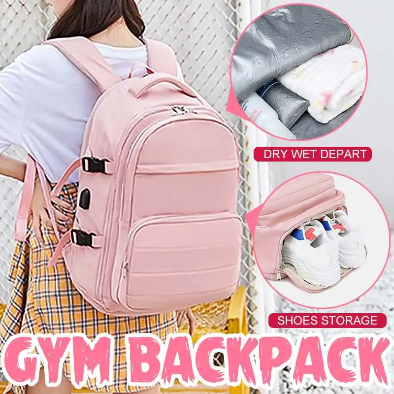 New Women Ladies Backpack Pink Nylon Knapsack Laptop Bag Waterproof Luggage Multi-function Large Capacity Fashion Student Bags
New Women Ladies Backpack Pink Nylon Knapsack Laptop Bag Waterproof Luggage Multi-function Large Capacity Fashion Student Bags