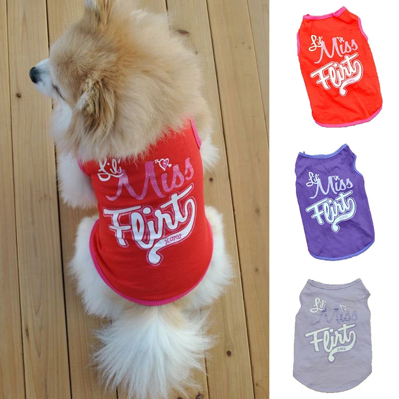 Cute Letter Printing Dog Summer Clothes Comfort Pet Costume Vest Puppy Cats Clothing For Small Dogs T-shirt For Chihuahua 2021 
Cute Letter Printing Dog Summer Clothes Comfort Pet Costume Vest Puppy Cats Clothing For Small Dogs T-shirt For Chihuahua 2021