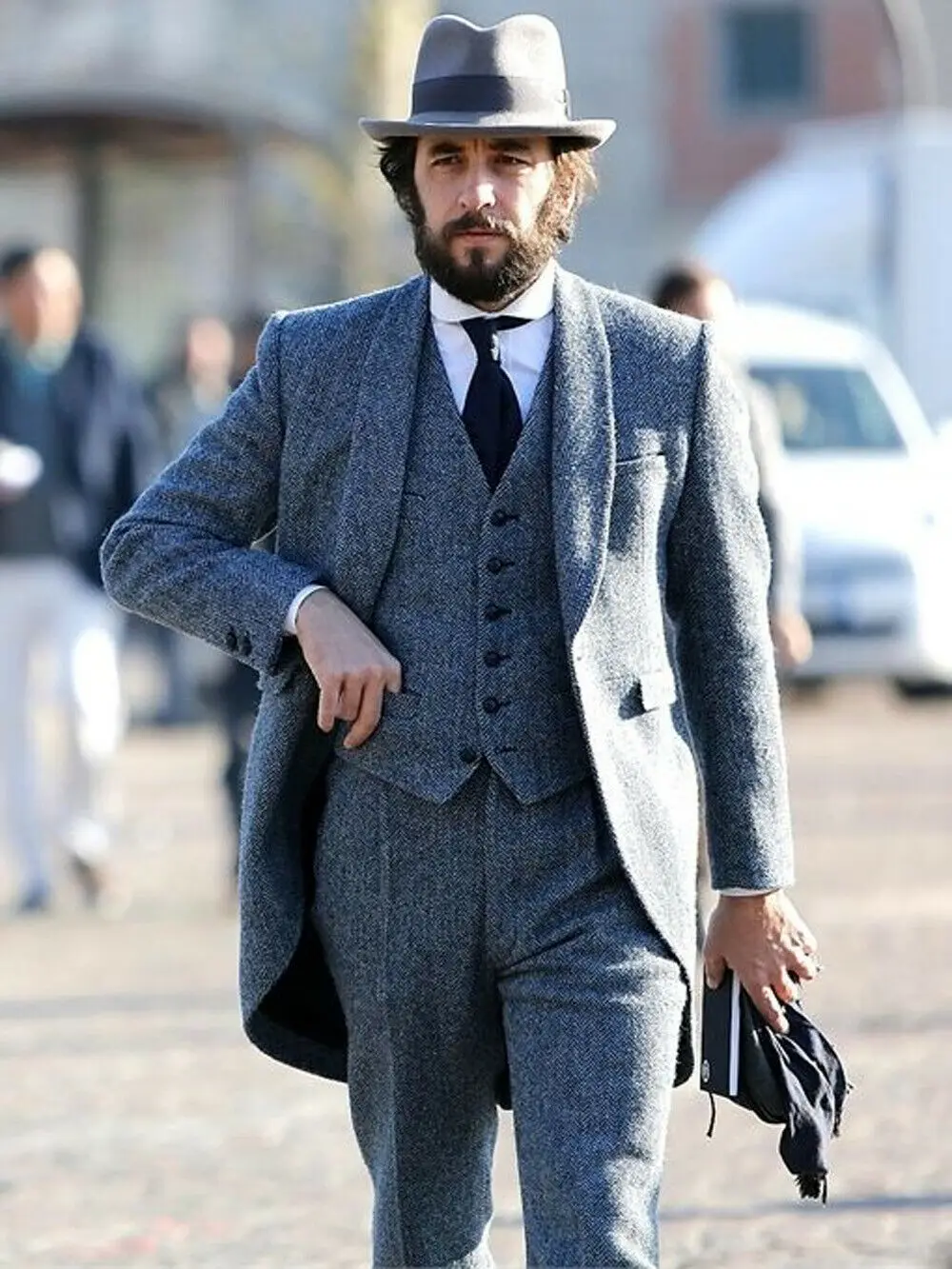 2020 Grey Tweed Tuxedo Wedding Suits For Men Formal Herringbone Gentleman 3pcs Suits Men's Coat Vest Pants Slim Fit Vintage
2020 Grey Tweed Tuxedo Wedding Suits For Men Formal Herringbone Gentleman 3pcs Suits Men's Coat Vest Pants Slim Fit Vintage
