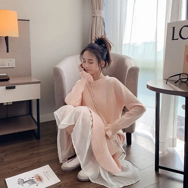 2021 Women Winter Casual Solid Mesh Vestido Lady Thick Long Sleeve O Neck Knit Sweater Dresses Female Vinatage Pleated Dress N82
2021 Women Winter Casual Solid Mesh Vestido Lady Thick Long Sleeve O Neck Knit Sweater Dresses Female Vinatage Pleated Dress N82