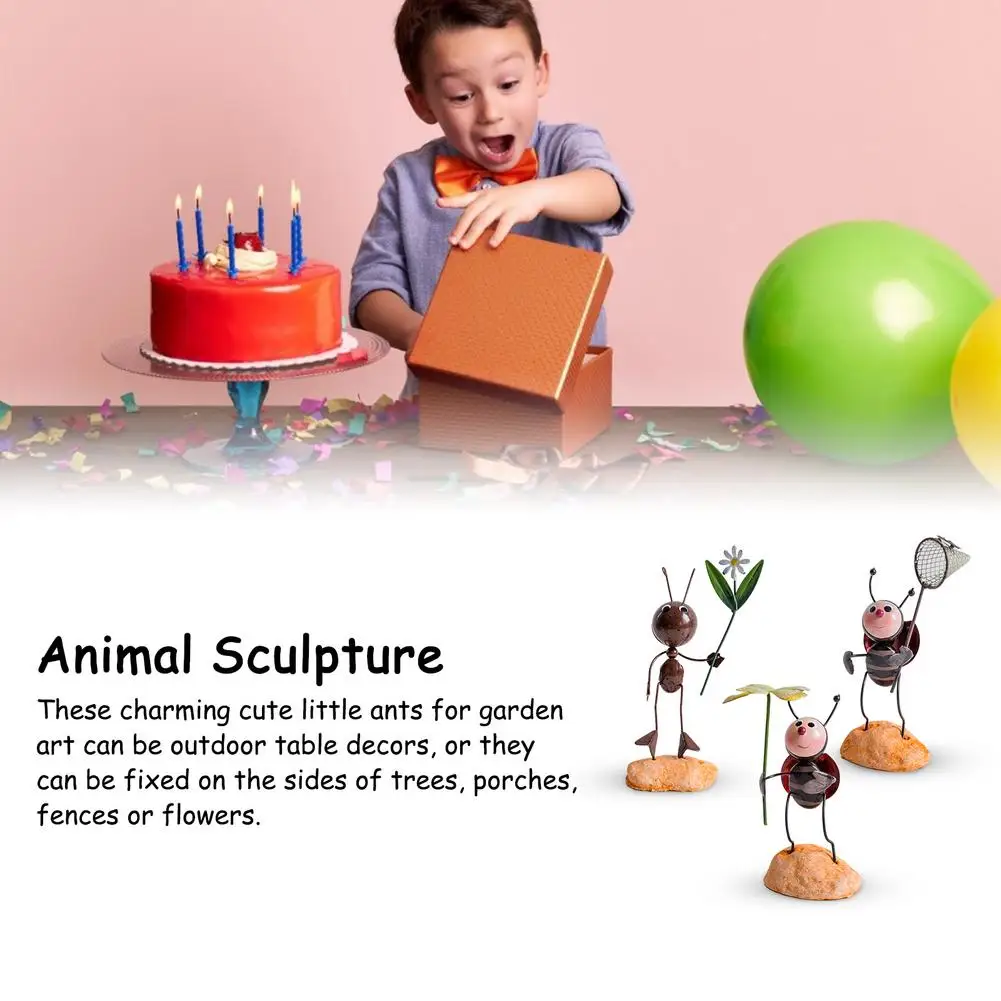 High Quality 3PCS/Set New Garden Animal Sculpture Metal Ant Ladybug Yard Crafts Sculpture For Desk Indoor Outdoor Home Art Decor
High Quality 3PCS/Set New Garden Animal Sculpture Metal Ant Ladybug Yard Crafts Sculpture For Desk Indoor Outdoor Home Art Decor