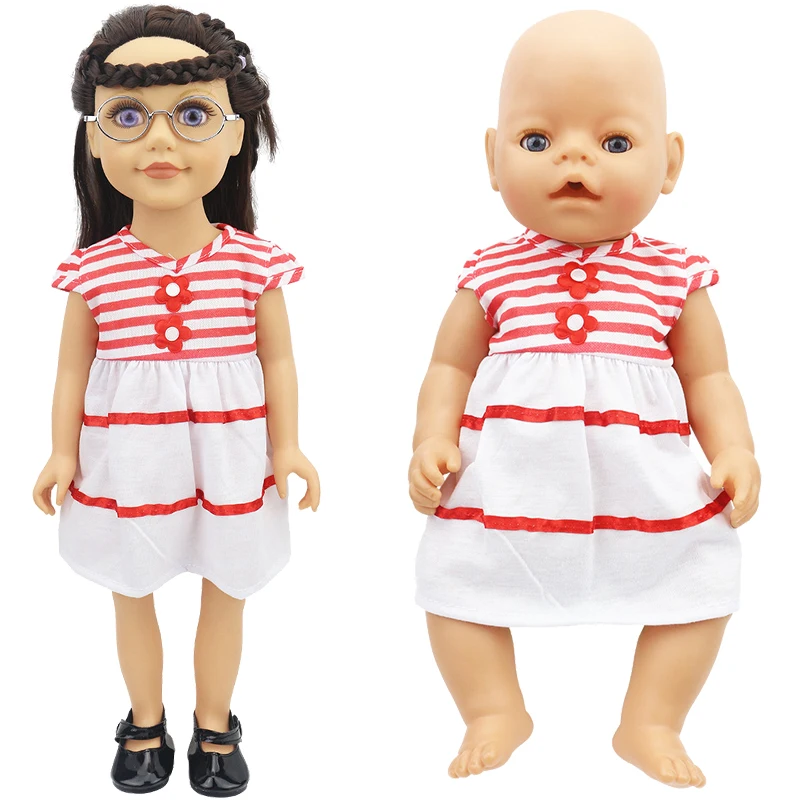 Red Striped Dress Wear For 18Inch American Doll & 43cm New Born Baby Doll Clothes Accessories
Red Striped Dress Wear For 18Inch American Doll & 43cm New Born Baby Doll Clothes Accessories