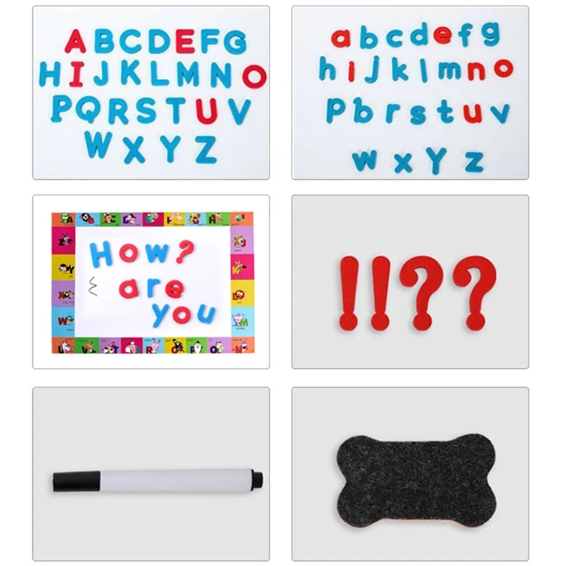 Magnetic Alphabet Letters Kit with Double-Side Magnetic Board - ABC Uppercase and Lowercase Magnet for Kids Spelling
Magnetic Alphabet Letters Kit with Double-Side Magnetic Board - ABC Uppercase and Lowercase Magnet for Kids Spelling