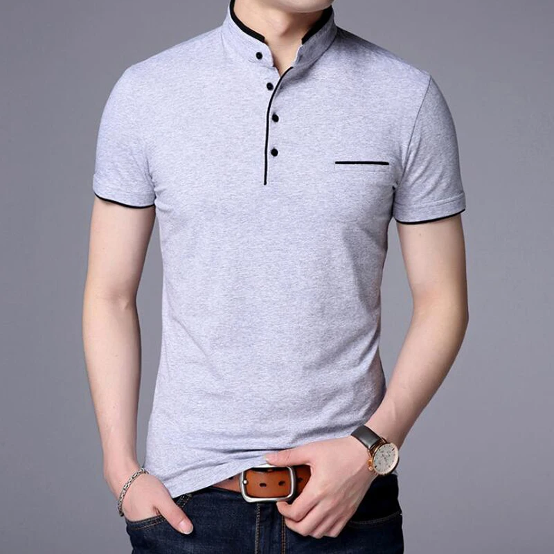 T SHIRT Men Summer VogueStand Collar Cotton Short Sleeve T-shirt Mens Fashion England Style Tee Tops Slim Fit Tshirt 5XL
T SHIRT Men Summer VogueStand Collar Cotton Short Sleeve T-shirt Mens Fashion England Style Tee Tops Slim Fit Tshirt 5XL