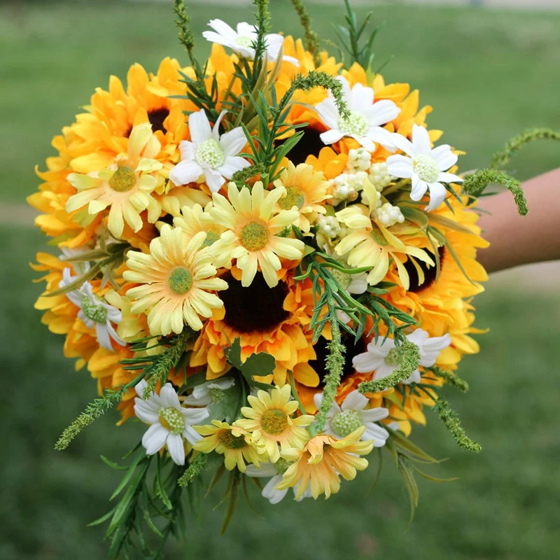 Sunflower Bridal Bouquet Silk Wedding Flowers Artifical flowers Bridesmaid bouquet Real to touch flowers Photostudio props
Sunflower Bridal Bouquet Silk Wedding Flowers Artifical flowers Bridesmaid bouquet Real to touch flowers Photostudio props