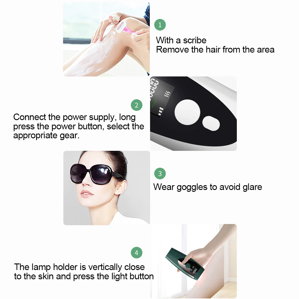 Portable Hair Remover 5-Mode Laser Epilator 990000-Flashes Hair Removal Painless Trimmer Portable Hair Removing US Plug
Portable Hair Remover 5-Mode Laser Epilator 990000-Flashes Hair Removal Painless Trimmer Portable Hair Removing US Plug