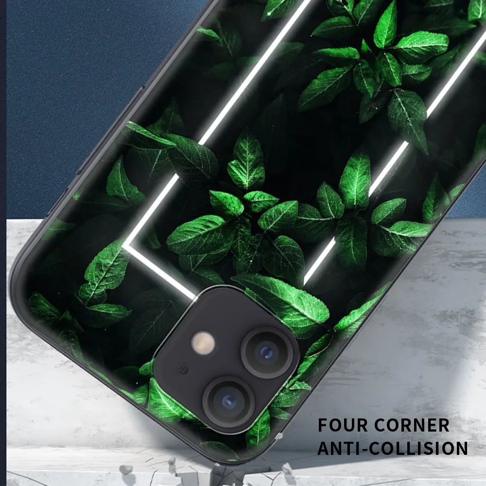 Soft Cover For iPhone 11 12 Pro X XR XS Max Case Glowing Leaves Triangle Round Fundas For iPhone 7 8 Plus SE 2020 Coque
Soft Cover For iPhone 11 12 Pro X XR XS Max Case Glowing Leaves Triangle Round Fundas For iPhone 7 8 Plus SE 2020 Coque
