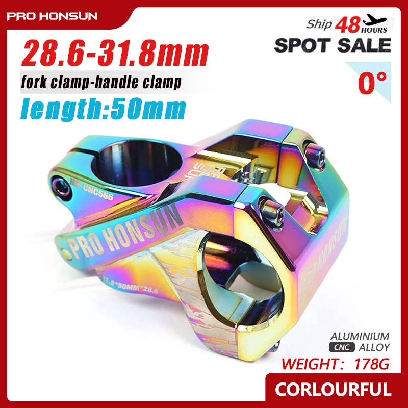 566 PROHONSUN 50*28.6*31.8MM Off Road MTB Bicycle Stem High Strength CNC DH/XC/AM Mountain Bike Stem Aluminum Alloy Bike Parts S
566 PROHONSUN 50*28.6*31.8MM Off Road MTB Bicycle Stem High Strength CNC DH/XC/AM Mountain Bike Stem Aluminum Alloy Bike Parts S