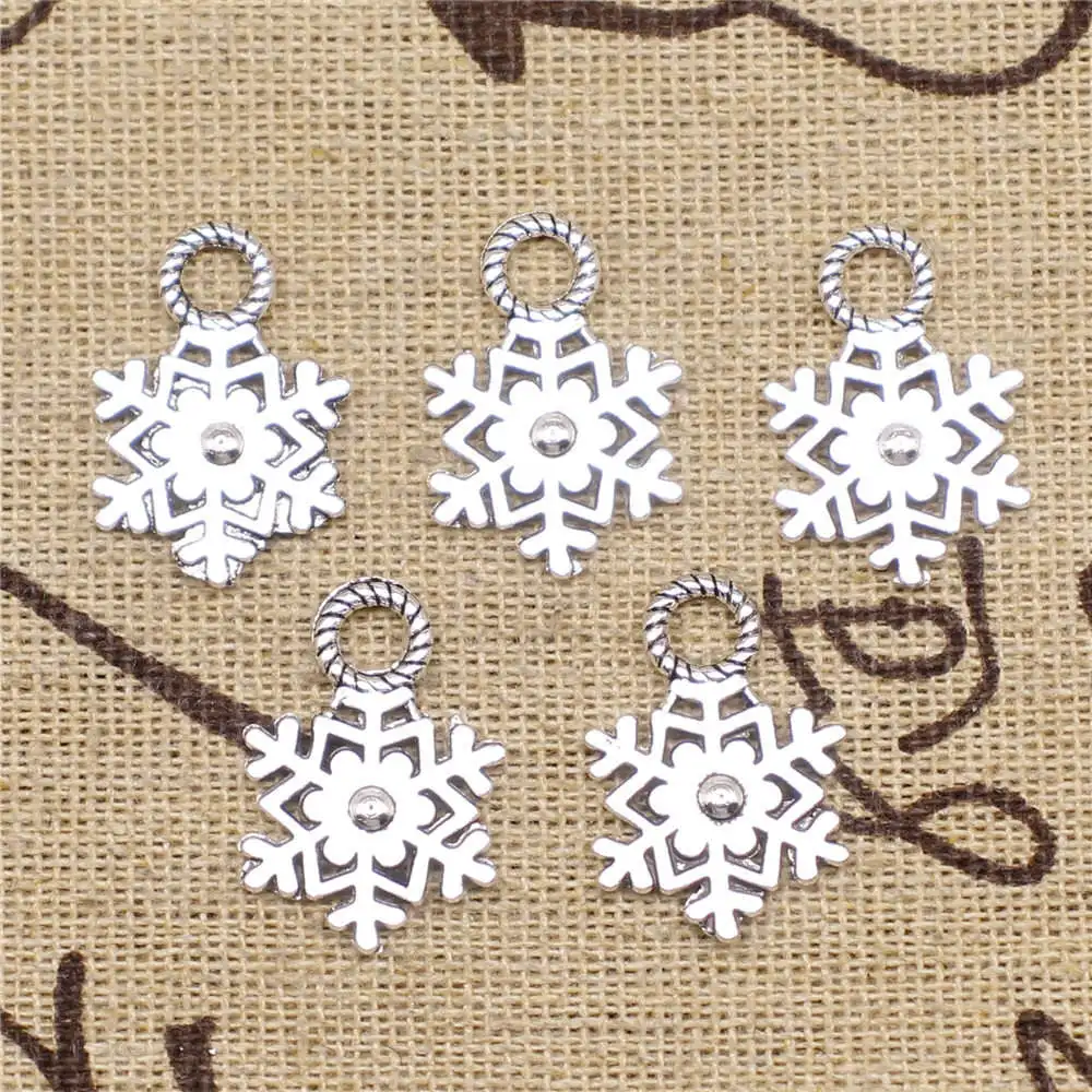 Earrings Accessories Charms For Jewelry Making 21x14mm Snowflake Charms Antique Silver Color 40pcs
Earrings Accessories Charms For Jewelry Making 21x14mm Snowflake Charms Antique Silver Color 40pcs
