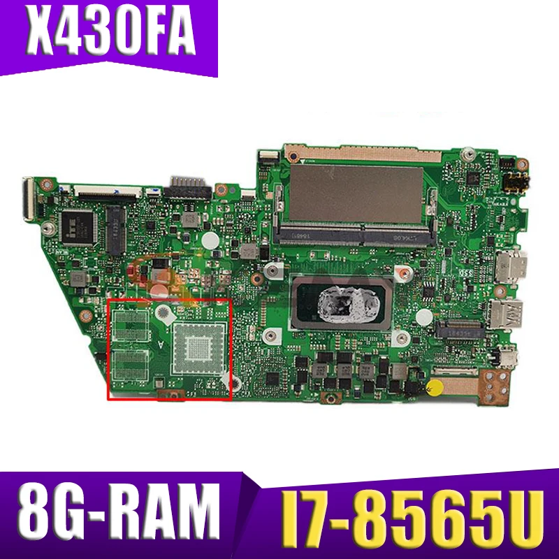 X430FA Mainboard For ASUS X430FA X430F A430F S4300F Laptop motherboard Motherboard W/ 8G-RAM I7-8565U
X430FA Mainboard For ASUS X430FA X430F A430F S4300F Laptop motherboard Motherboard W/ 8G-RAM I7-8565U