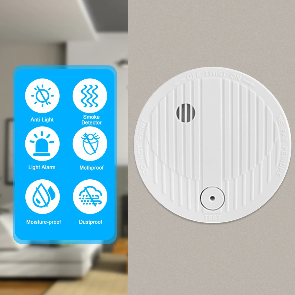 315Mhz SMK-500 Wireless Alarm Security Smoke Fire Detector Photoelectric Smoke Alarm Detector Fire Protection Sensor For Home
315Mhz SMK-500 Wireless Alarm Security Smoke Fire Detector Photoelectric Smoke Alarm Detector Fire Protection Sensor For Home