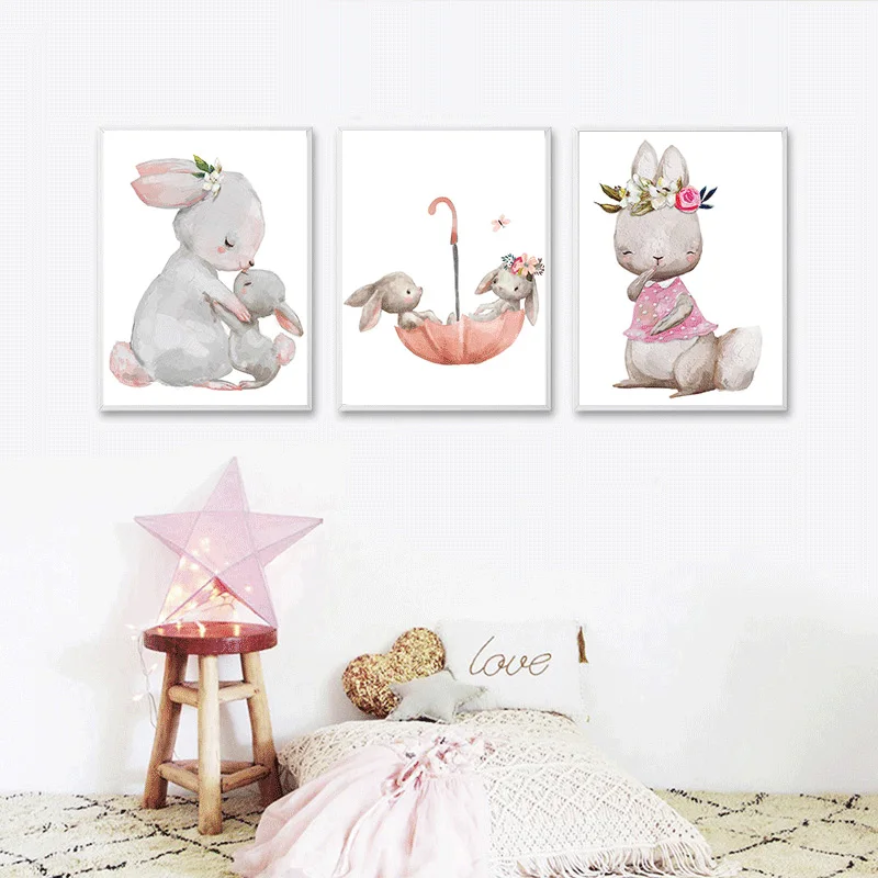 Floral Boho Kids Nursery Wall Art Poster Fox Rabbit Canvas Painting Woodland Bunny Cute Cartoon Animal Print Girls Bedroom Decor
Floral Boho Kids Nursery Wall Art Poster Fox Rabbit Canvas Painting Woodland Bunny Cute Cartoon Animal Print Girls Bedroom Decor