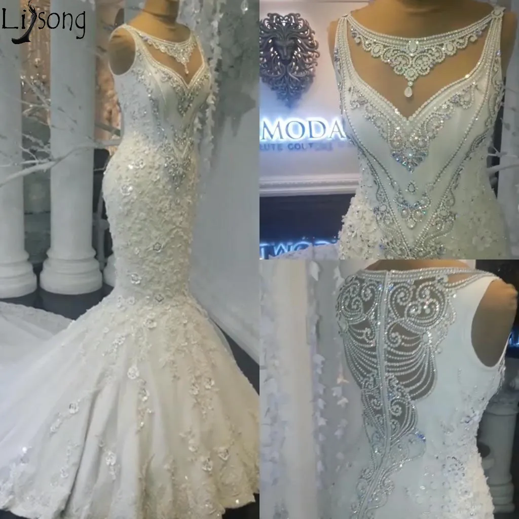 Фото Роскошные свадебные платья со стразами 3D цветы платье с - купить