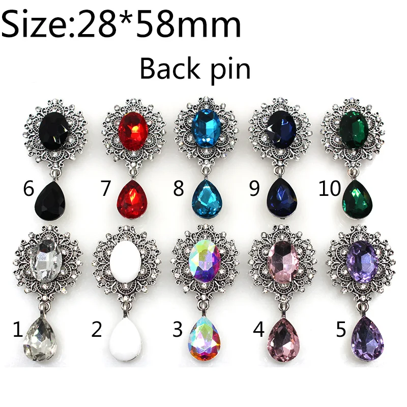 New Hot Sale 5Pcs Rhinestone Brooch 28*58mm Alloy Accessories DIY Super flash Jewelry Sewing Decoration Banquet Making
New Hot Sale 5Pcs Rhinestone Brooch 28*58mm Alloy Accessories DIY Super flash Jewelry Sewing Decoration Banquet Making