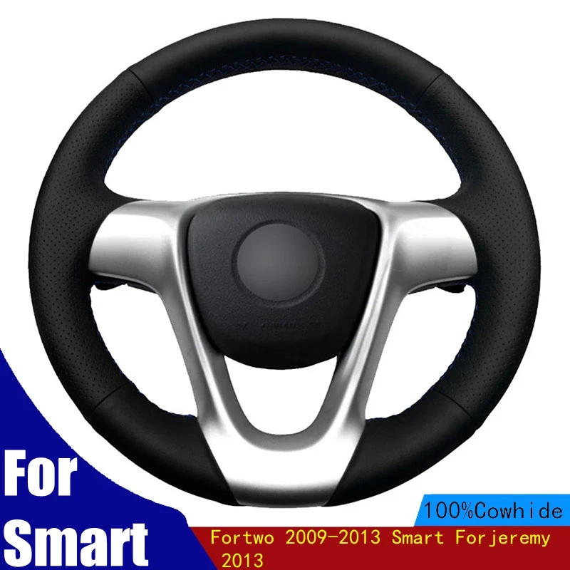Hand-stitched Car Steering Wheel Cover Genuine Leather For Smart Fortwo 2009-2013 Smart Forjeremy 2013 Braid Four Seasons
Hand-stitched Car Steering Wheel Cover Genuine Leather For Smart Fortwo 2009-2013 Smart Forjeremy 2013 Braid Four Seasons