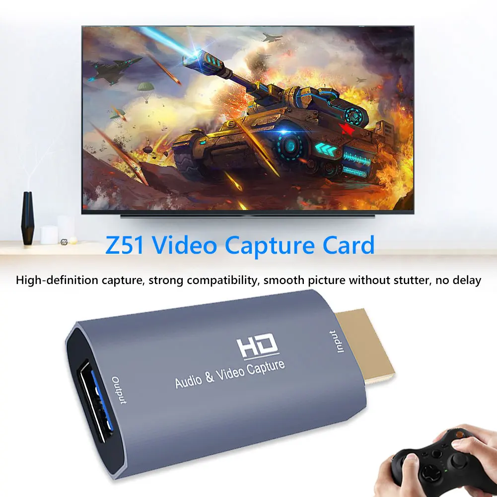 Z51 4K 60Hz Video Capture Card Mini HD 1080P HDMI-compatible Male to USB Female Video Grabber Box Acquisition Card Converter
Z51 4K 60Hz Video Capture Card Mini HD 1080P HDMI-compatible Male to USB Female Video Grabber Box Acquisition Card Converter