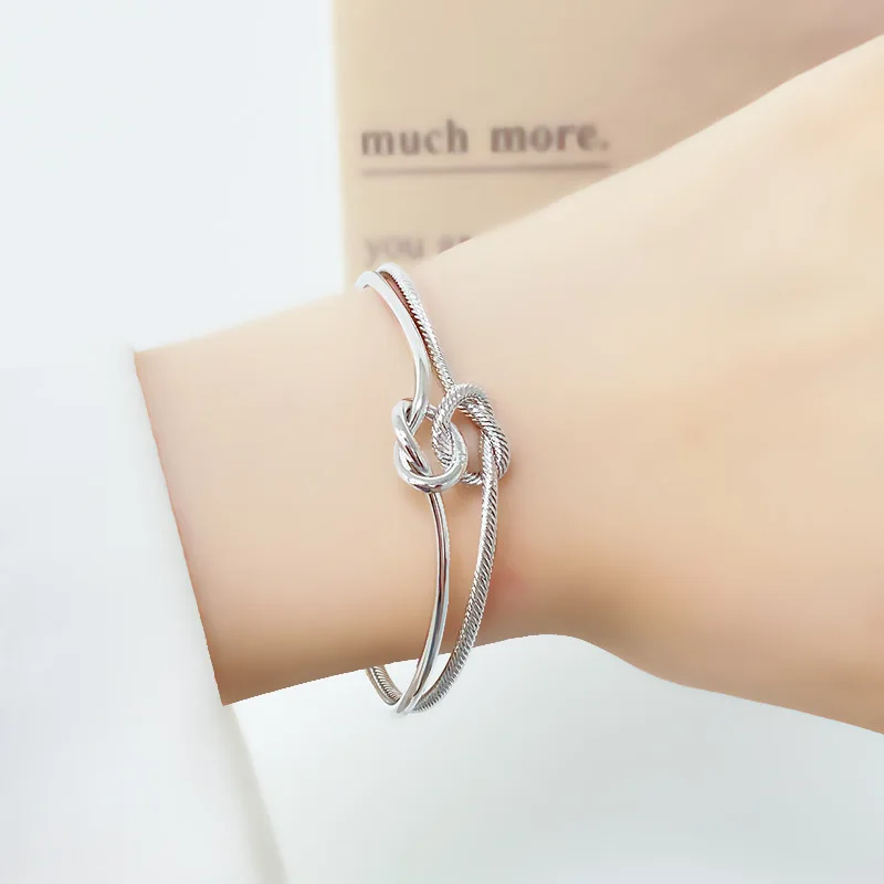 Double layer silver bracelet opening Adjustable Bracelet twist design feeling BRACELET WOMEN
Double layer silver bracelet opening Adjustable Bracelet twist design feeling BRACELET WOMEN