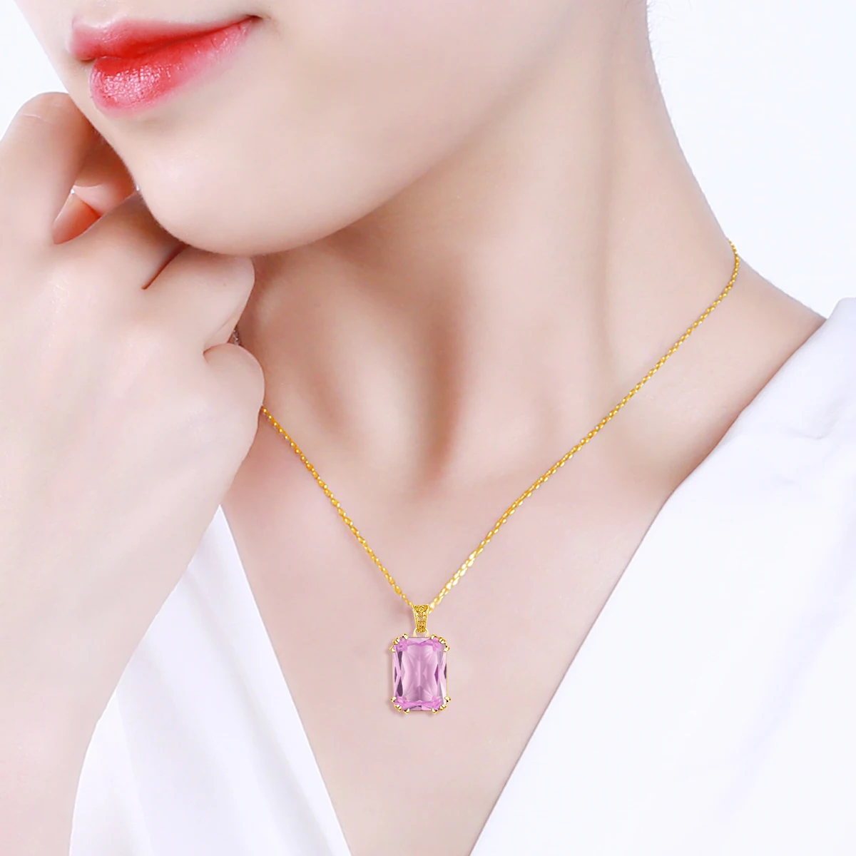 Silver Chakra Sterling Silver Pendants Necklace For Women Pink Crystal Gold Pendant Silver 925 Luxury Jewelry Girl Romantic Gift
Silver Chakra Sterling Silver Pendants Necklace For Women Pink Crystal Gold Pendant Silver 925 Luxury Jewelry Girl Romantic Gift