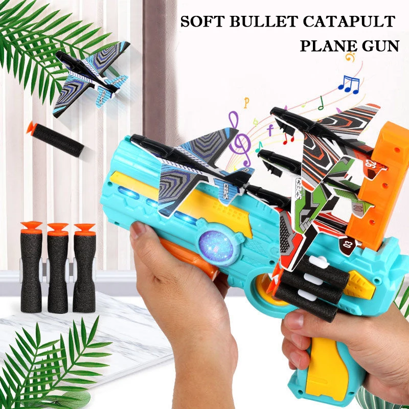 Catapult Plane Toy Airplane Launcher Gun Shooting Sport Board Games child Outdoor Garden Antistress Interactive Toys for Kids
Catapult Plane Toy Airplane Launcher Gun Shooting Sport Board Games child Outdoor Garden Antistress Interactive Toys for Kids