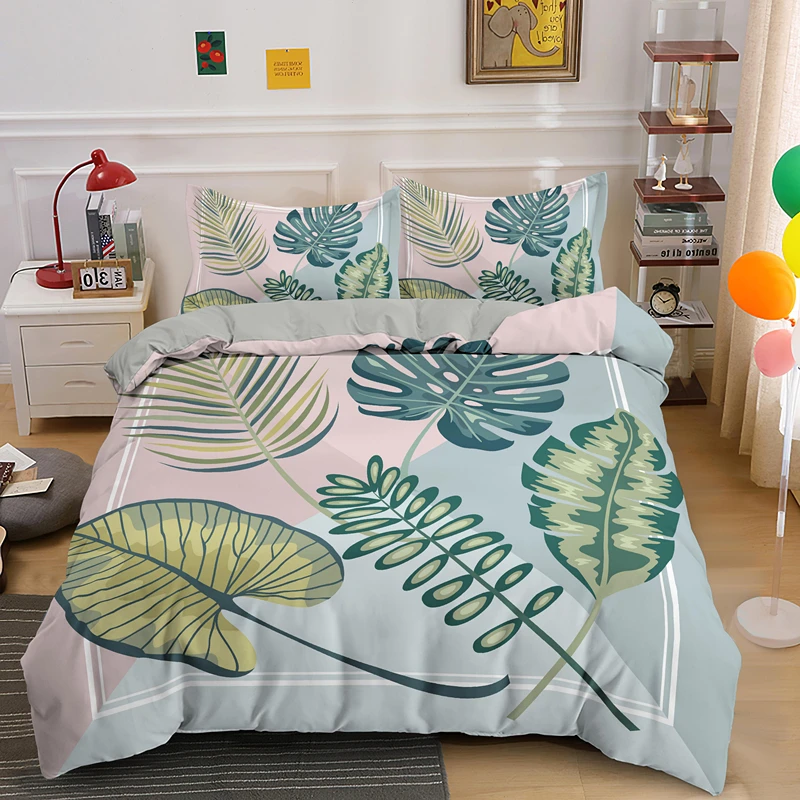 Plant Summer Leaves Bedding Set 2/3pcs Duvet Cover Queen King Size Quilt Covers With Pillowcase Bedclothes
Plant Summer Leaves Bedding Set 2/3pcs Duvet Cover Queen King Size Quilt Covers With Pillowcase Bedclothes
