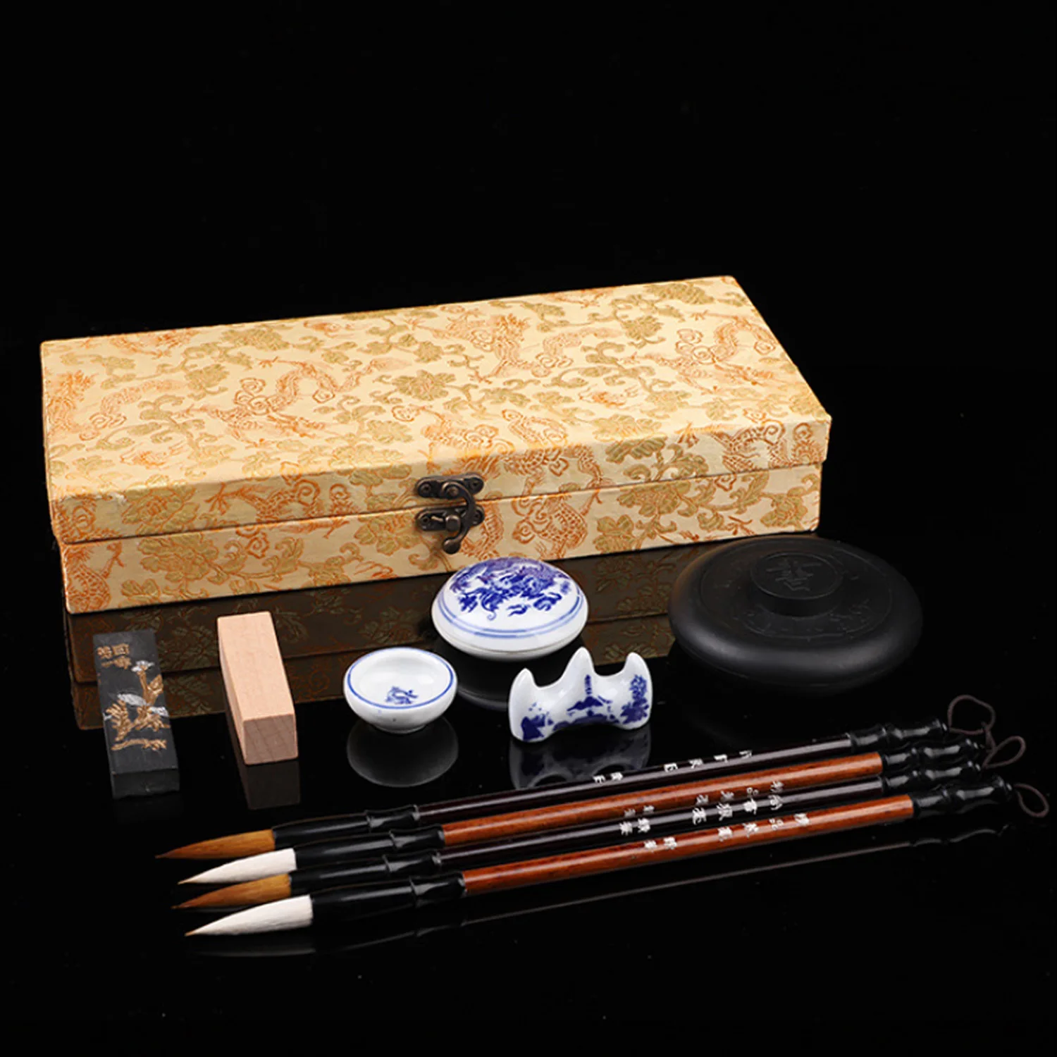 10PCS Chinese Traditional Calligraphy Set with Writing Brush Washer Holder Inkstone Ink Stick Seal Inkpad for Beginners Lovers
10PCS Chinese Traditional Calligraphy Set with Writing Brush Washer Holder Inkstone Ink Stick Seal Inkpad for Beginners Lovers