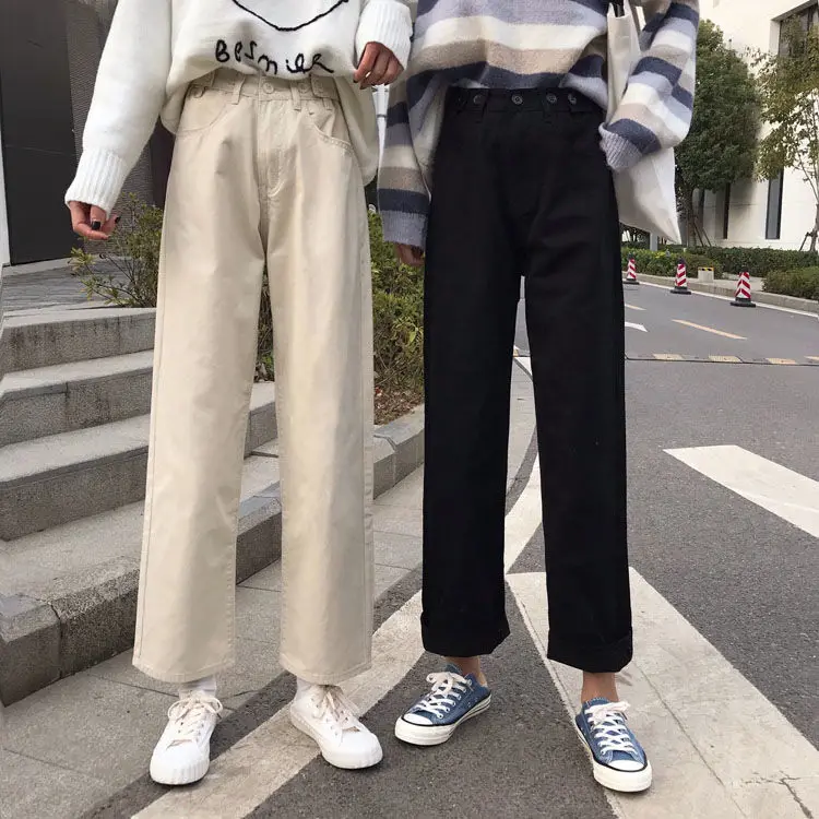 Casual Pants Women New Summer Korean Chic Preppy Lady Straight Pant Harajuku High Waist Black Trouser Plus Size 4XL High Quality
Casual Pants Women New Summer Korean Chic Preppy Lady Straight Pant Harajuku High Waist Black Trouser Plus Size 4XL High Quality