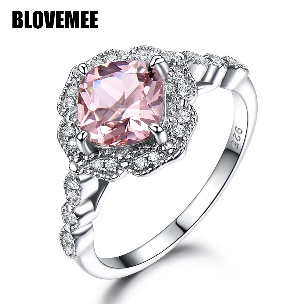 925 Silver Nano Morganite Rings For Women Engagement Party Rose Gold Color Zircon Pink Fashion Wedding Matching Fine Jewelry
925 Silver Nano Morganite Rings For Women Engagement Party Rose Gold Color Zircon Pink Fashion Wedding Matching Fine Jewelry