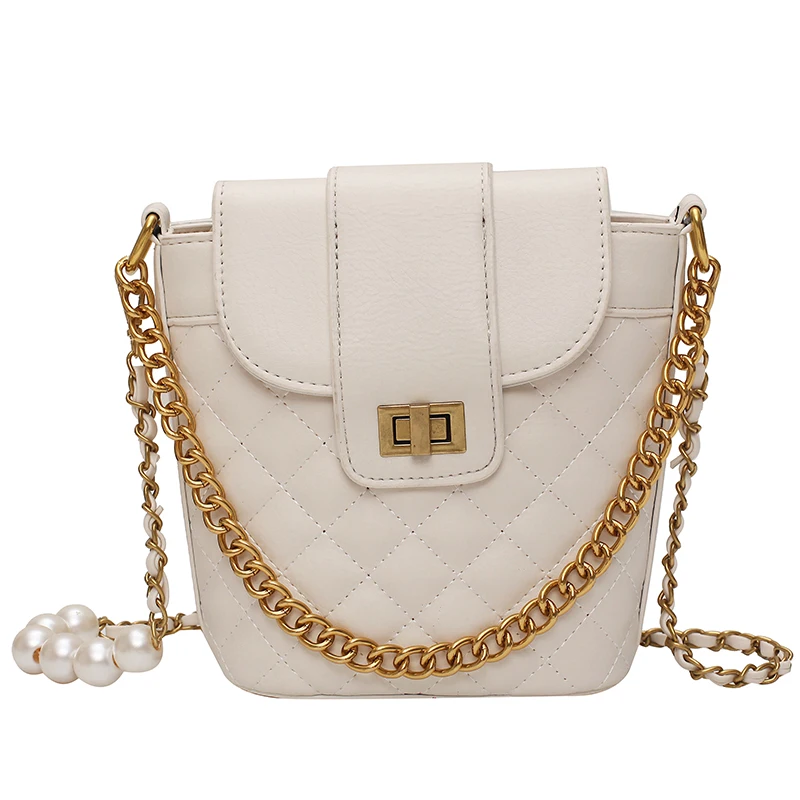 Lattice Tote Bucket bag 2021 Fashion New High quality PU Leather Women's Designer Handbag Pearl Chain Shoulder Messenger Bag
Lattice Tote Bucket bag 2021 Fashion New High quality PU Leather Women's Designer Handbag Pearl Chain Shoulder Messenger Bag