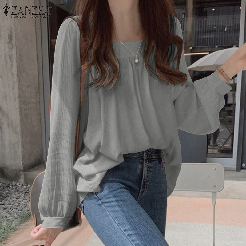 ZANZEA Femme Streetwear Solid Color O Neck Blusas Stylish Full Sleeve Blouses Female Costume Women's Tunic Tops Chemise
ZANZEA Femme Streetwear Solid Color O Neck Blusas Stylish Full Sleeve Blouses Female Costume Women's Tunic Tops Chemise