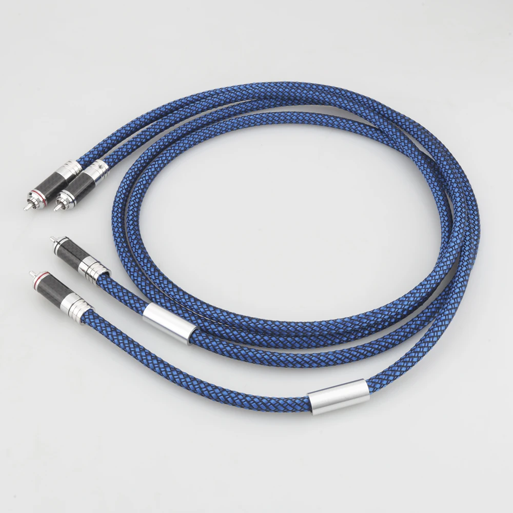 1pair Silver plated RCA cable With Carbon fiber Rhodium plated RCA plug HIFI RCA audio cable
1pair Silver plated RCA cable With Carbon fiber Rhodium plated RCA plug HIFI RCA audio cable