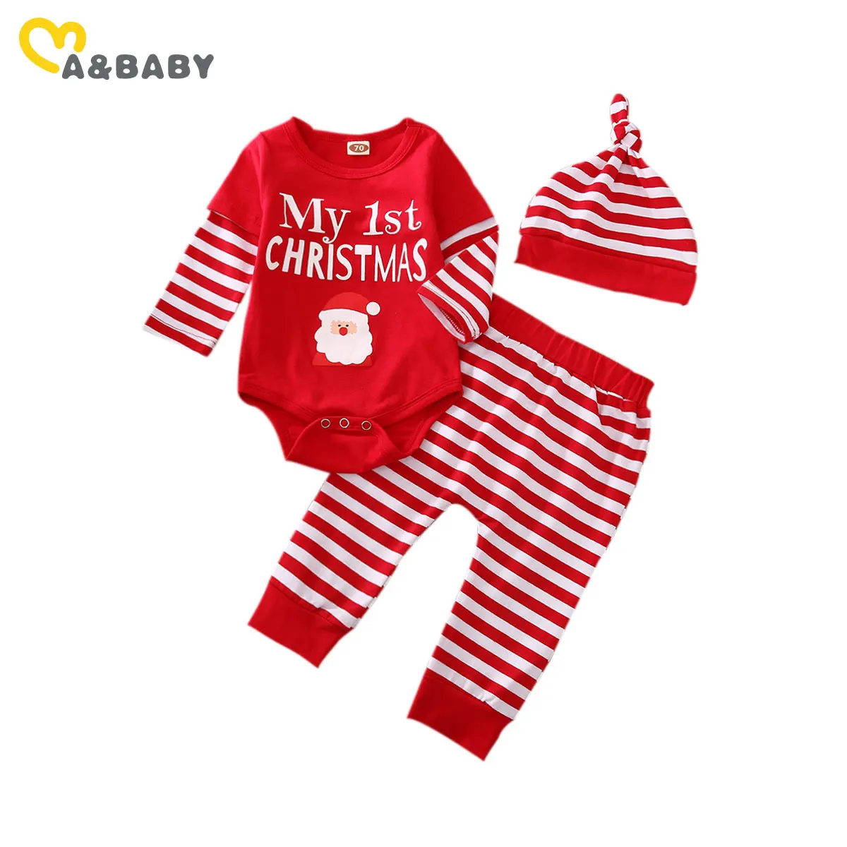 Ma&Baby 0-24M My 1st Christmas Newborn Baby Boy Girl Red Clothes Set Cartoon Santa Letter Romper Striped Pants Hat Xmas outfits
Ma&Baby 0-24M My 1st Christmas Newborn Baby Boy Girl Red Clothes Set Cartoon Santa Letter Romper Striped Pants Hat Xmas outfits