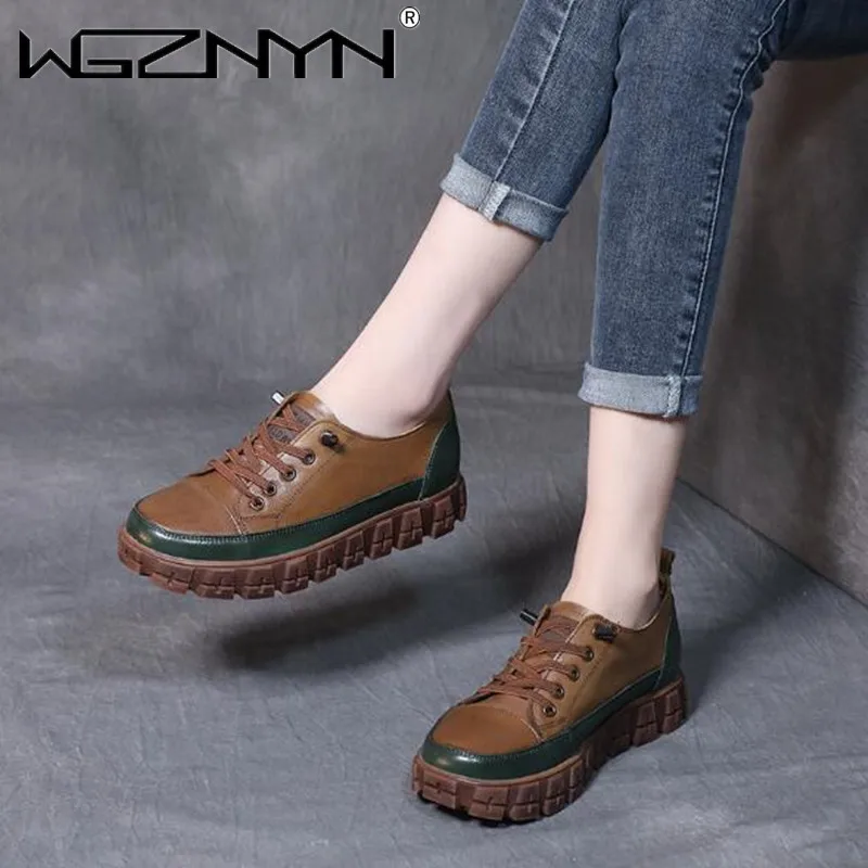 Женская винтажная спортивная обувь на плоской платформе, Разноцветные Повседневные туфли из натуральной искусственной кожи с круглым носк...
Женская винтажная спортивная обувь на плоской платформе, Разноцветные Повседневные туфли из натуральной искусственной кожи с круглым носк...