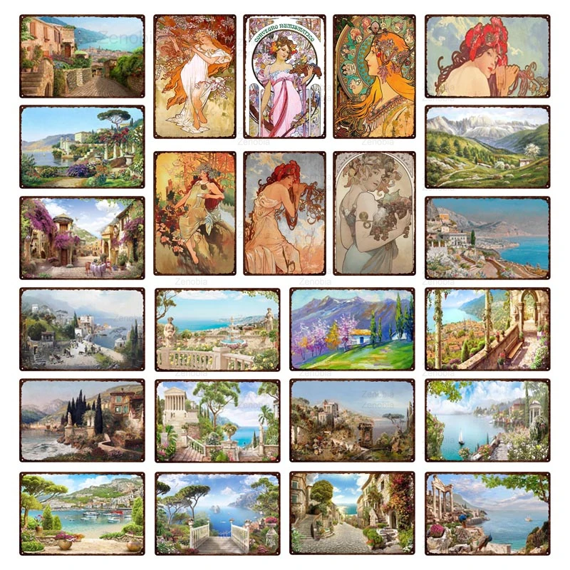 Landscape Art Travel Poster Metal Tin Sign Oil Painting Style Wall Bar Restaurant Home Shop Decoration Travel Souvenir 30X20Cm
Landscape Art Travel Poster Metal Tin Sign Oil Painting Style Wall Bar Restaurant Home Shop Decoration Travel Souvenir 30X20Cm