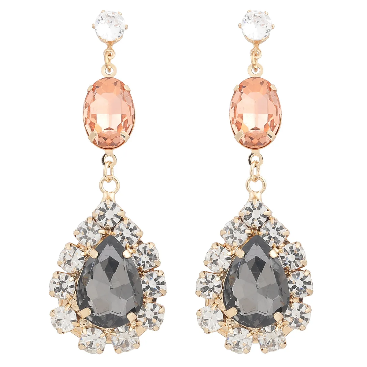 Water Drop Colorful Rhinestone Earrings Fashion Big Crystal Stud Jewelry Accessories For Women
Water Drop Colorful Rhinestone Earrings Fashion Big Crystal Stud Jewelry Accessories For Women