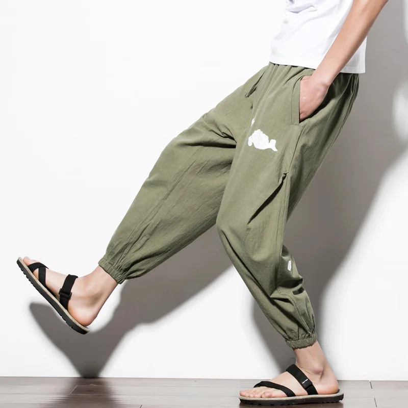 Spring Men Sweatpants Linen Embroid Loose Hippie Harem Sport Pants Casual Jogger Running Fitness Workout Pant Sportswear 5XL
Spring Men Sweatpants Linen Embroid Loose Hippie Harem Sport Pants Casual Jogger Running Fitness Workout Pant Sportswear 5XL