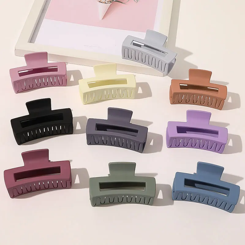 Simple Square Geometric Frosted Hair Claws Clamps Acetate Hairpins Women Hollow Out Ponytail Clips Makeup Styling Tools Headwear
Simple Square Geometric Frosted Hair Claws Clamps Acetate Hairpins Women Hollow Out Ponytail Clips Makeup Styling Tools Headwear