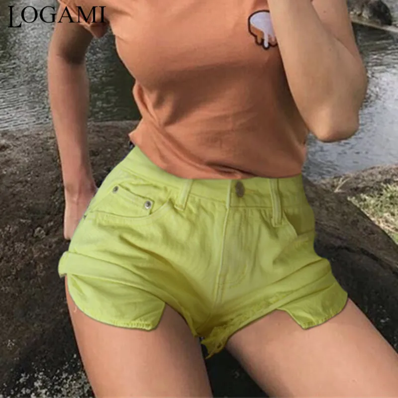 Женские короткие джинсовые шорты LOGAMI, летние мини-шорты с заниженной талией, для пляжа
Женские короткие джинсовые шорты LOGAMI, летние мини-шорты с заниженной талией, для пляжа