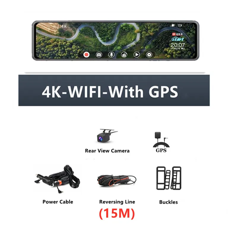 4K 3840*2160P 12-дюймовый двойной объектив видеорегистратор WIFI GPS приложение зеркало заднего вида камера сенсорный экран потоковый видеорегистратор автомобильный видеорегистратор
4K 3840*2160P 12-дюймовый двойной объектив видеорегистратор WIFI GPS приложение зеркало заднего вида камера сенсорный экран потоковый видеорегистратор автомобильный видеорегистратор