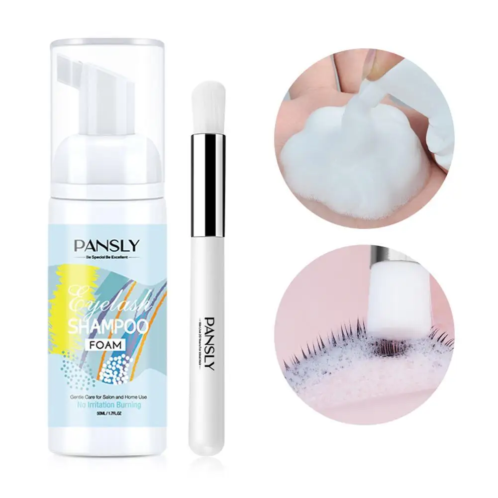 50ml Eyelash Shampoo Eyelash Extensions Brush Shampoo Kit Cleaning Foam Pump No Stimulation Makeup Eyelash Extension Glue 
50ml Eyelash Shampoo Eyelash Extensions Brush Shampoo Kit Cleaning Foam Pump No Stimulation Makeup Eyelash Extension Glue
