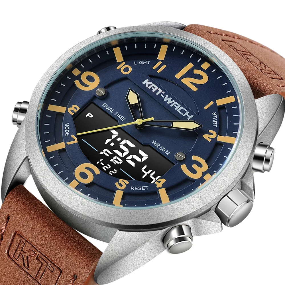 KAT-WACH New Men's Multi-Function Digital Watches Outdoor Sports Mountaineering Waterproof Alarm Clock Luminous Quartz Watch
KAT-WACH New Men's Multi-Function Digital Watches Outdoor Sports Mountaineering Waterproof Alarm Clock Luminous Quartz Watch