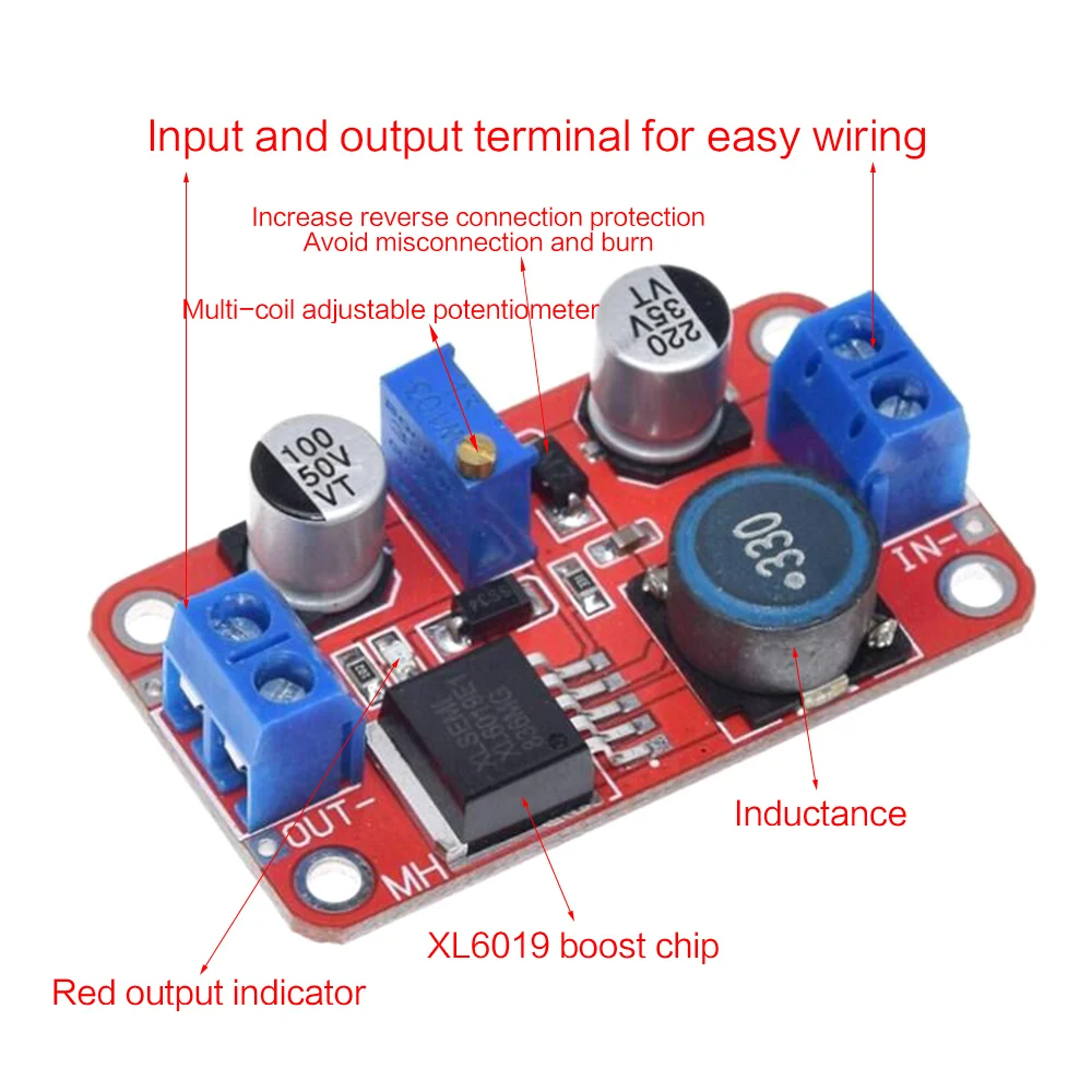1Pcs DC-DC Adjustable Boost Power Module 5A Current High Power 5A DC-DC Step Up Power Module Boost Volt Converter
1Pcs DC-DC Adjustable Boost Power Module 5A Current High Power 5A DC-DC Step Up Power Module Boost Volt Converter