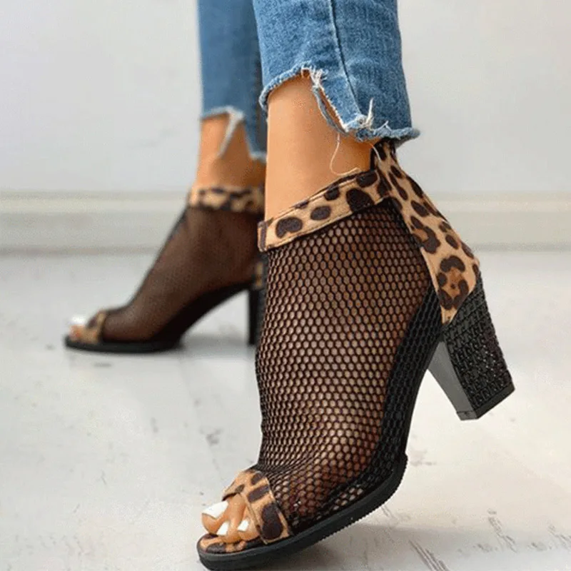 Women's Sandals Peep Toe MeshPumps Breathable Leopard High Heels Female Zipper Summer Shoes Ladies Hollow 2020 Woman Casual
Women's Sandals Peep Toe MeshPumps Breathable Leopard High Heels Female Zipper Summer Shoes Ladies Hollow 2020 Woman Casual