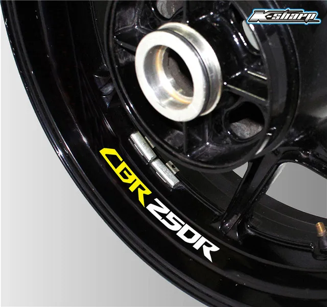 

Motorcycle Wheel Inner Decal Sticker Tire Circle logo Reflective Sticker Accessories For HONDA CBR250R CBR 250R cbr250r