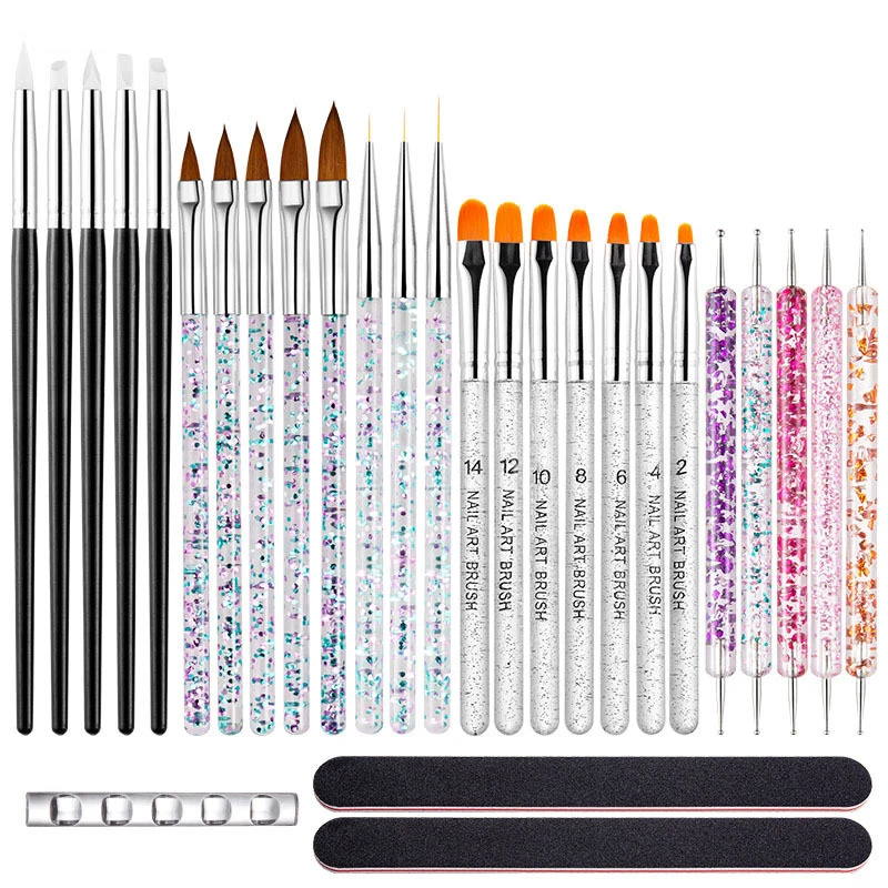 Nail Brush Set 28pcs/set Nail Tool Pen Painted Double-headed Point Drill Cable Light Therapy Pen For Nail Salon
Nail Brush Set 28pcs/set Nail Tool Pen Painted Double-headed Point Drill Cable Light Therapy Pen For Nail Salon