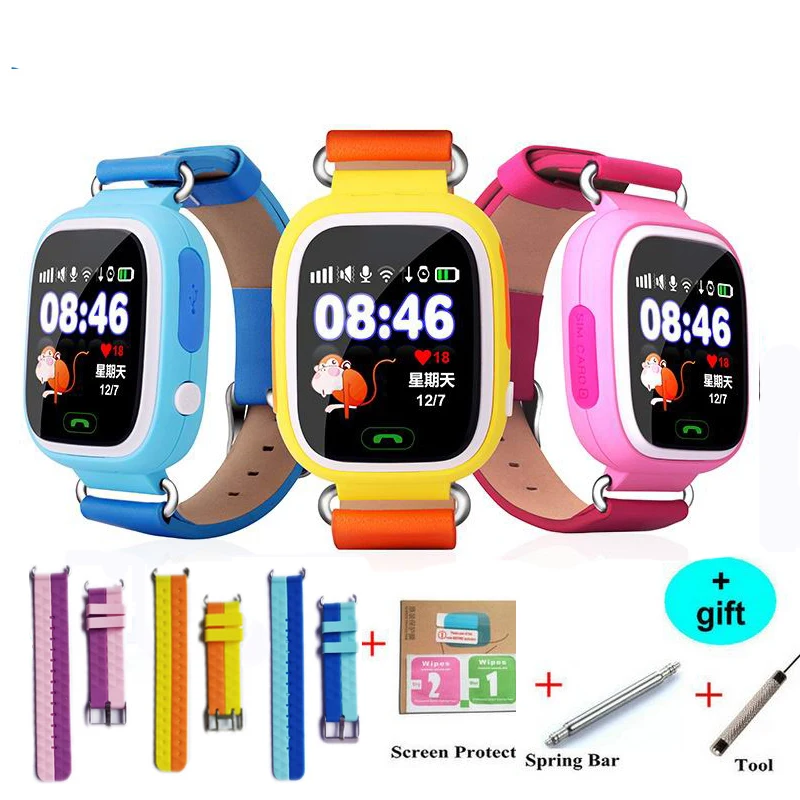 Q90 детские телефоны детям GPS Wifi Smart baby Watch SOS расположение Finder Locator Устройства