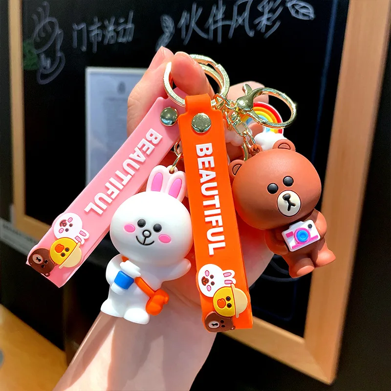 Bear rabbit chicken cute creative cartoon PVC Key Chain couple gift accessories car key bag Pendant
Bear rabbit chicken cute creative cartoon PVC Key Chain couple gift accessories car key bag Pendant