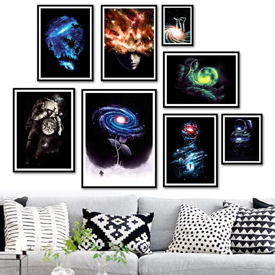 Galaxy Space Astronaut Mystic Universe Wall Art Canvas Painting Nordic Posters And Prints Wall Pictures For Living Room Decor 
Galaxy Space Astronaut Mystic Universe Wall Art Canvas Painting Nordic Posters And Prints Wall Pictures For Living Room Decor