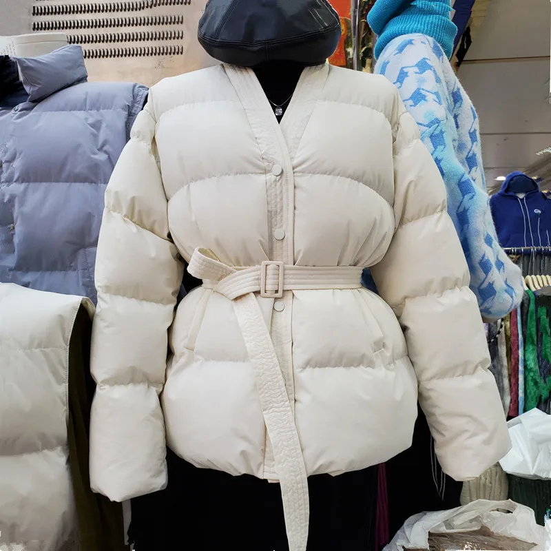 Autumn Winter Women V-neck Long Sleeve Cotton Parkas Plus Sashes Beige Black Casual Female Short Cotton Outerwear Mujer Chaqueta
Autumn Winter Women V-neck Long Sleeve Cotton Parkas Plus Sashes Beige Black Casual Female Short Cotton Outerwear Mujer Chaqueta